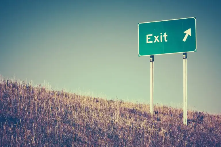 Conceptual,Image,Of,An,Exit,Sign,On,A,Usa,Freeway